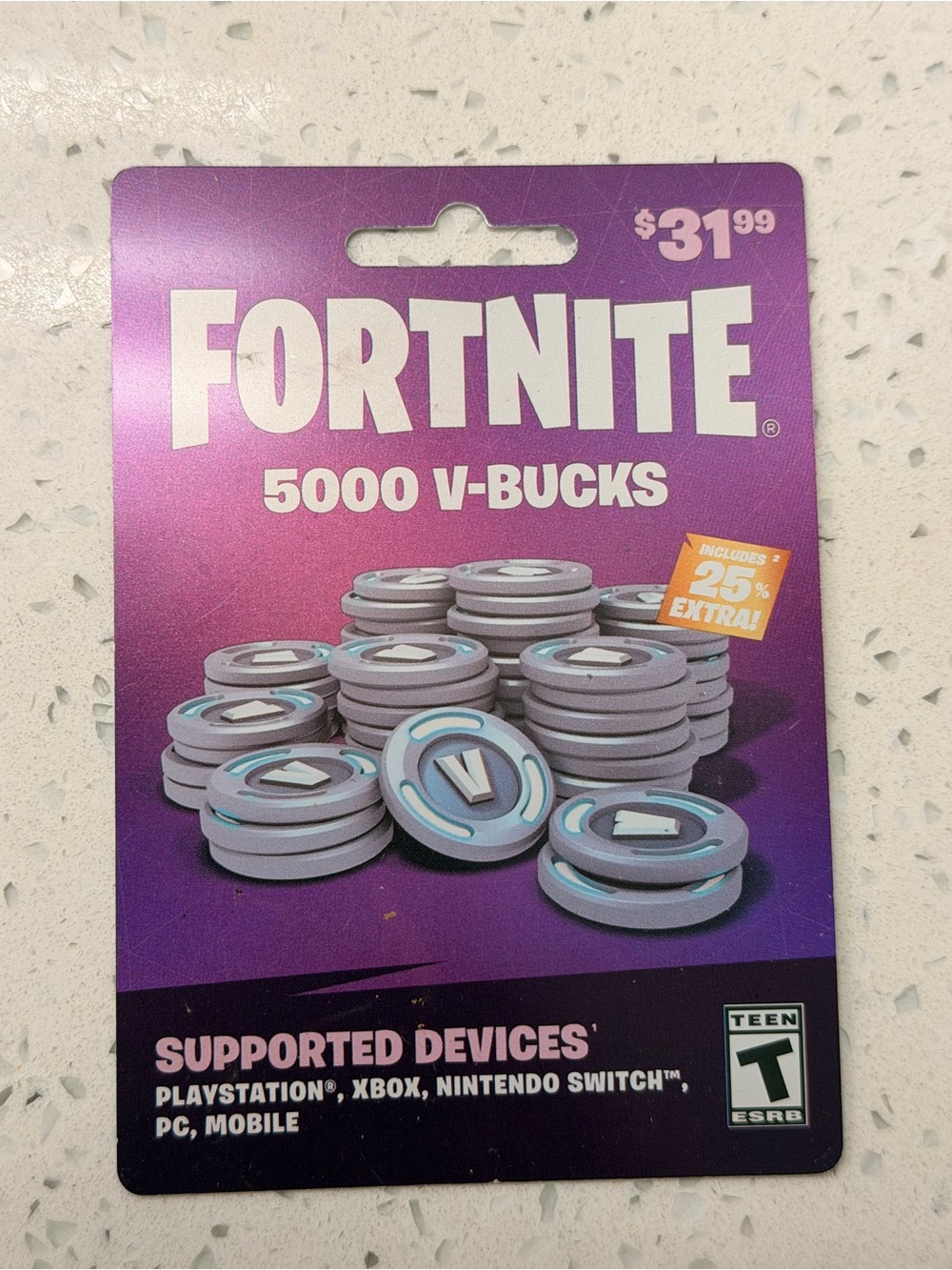 5000 V-Bucks Digital Code - Purple